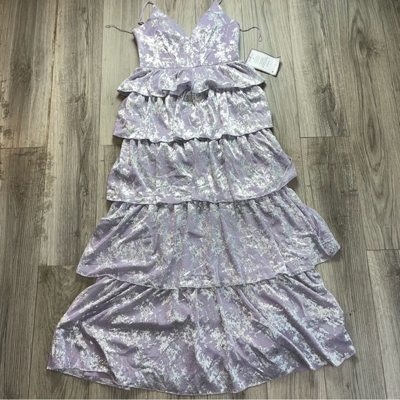 Aidan by Aidan Mattox Halter Tiered Maxi Dress - Picture 6 of 13